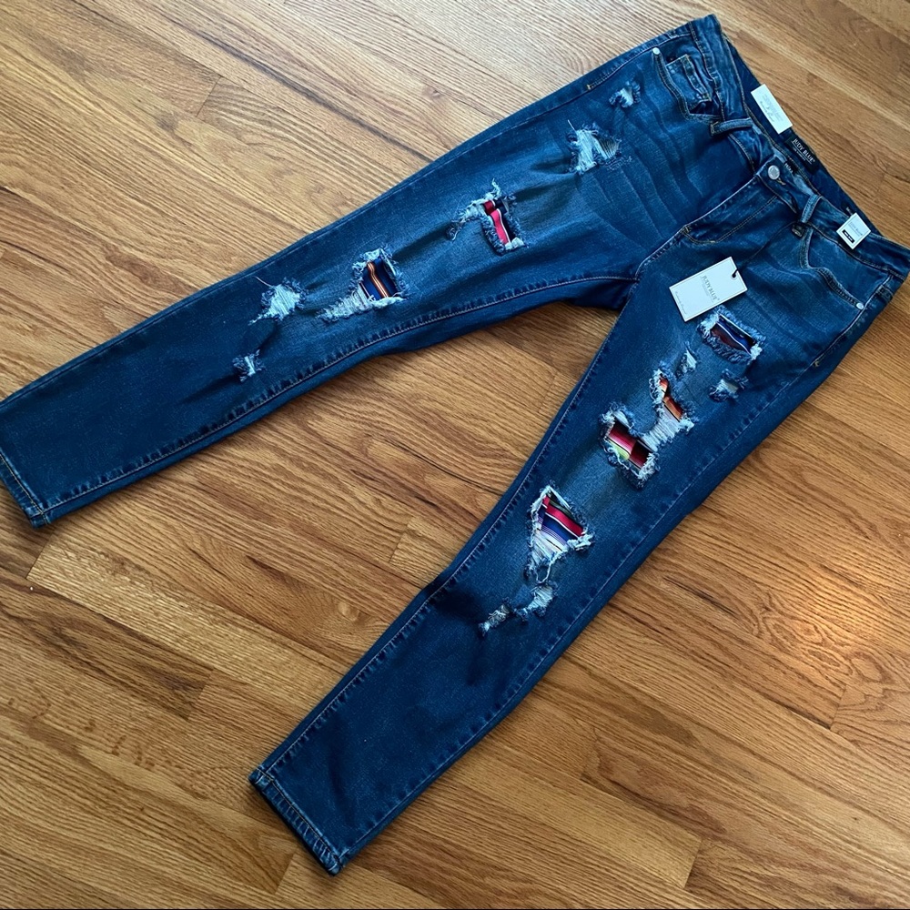 NWT Judy Blue Distressed Skinny Jeans 15/32